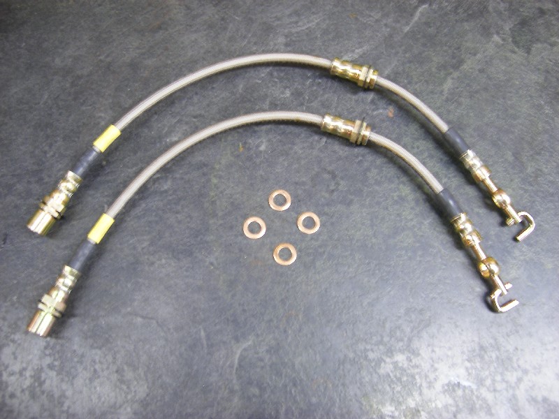 '91-'95 Toyota MR2 Braided Stainless Brake Hoses (Front)